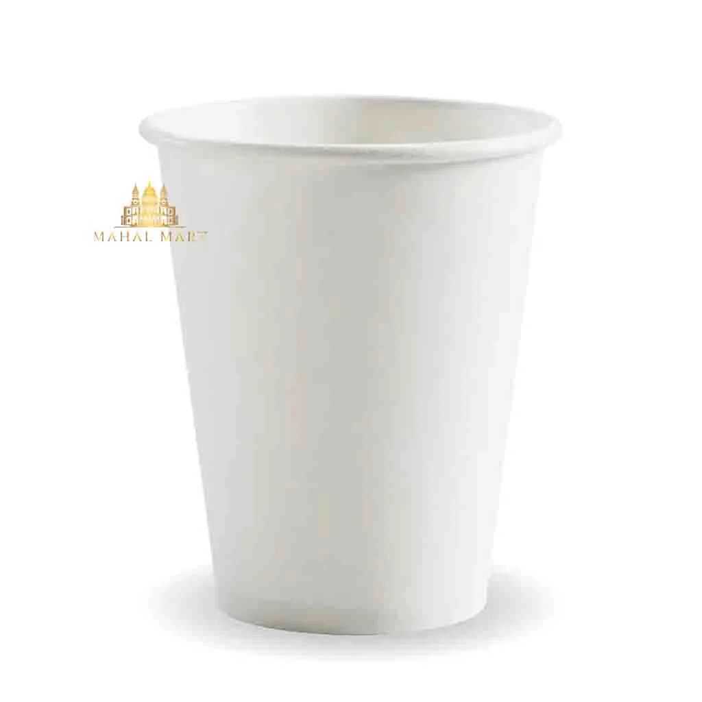 8oz Single Wall White Equo Cups 50Pcs