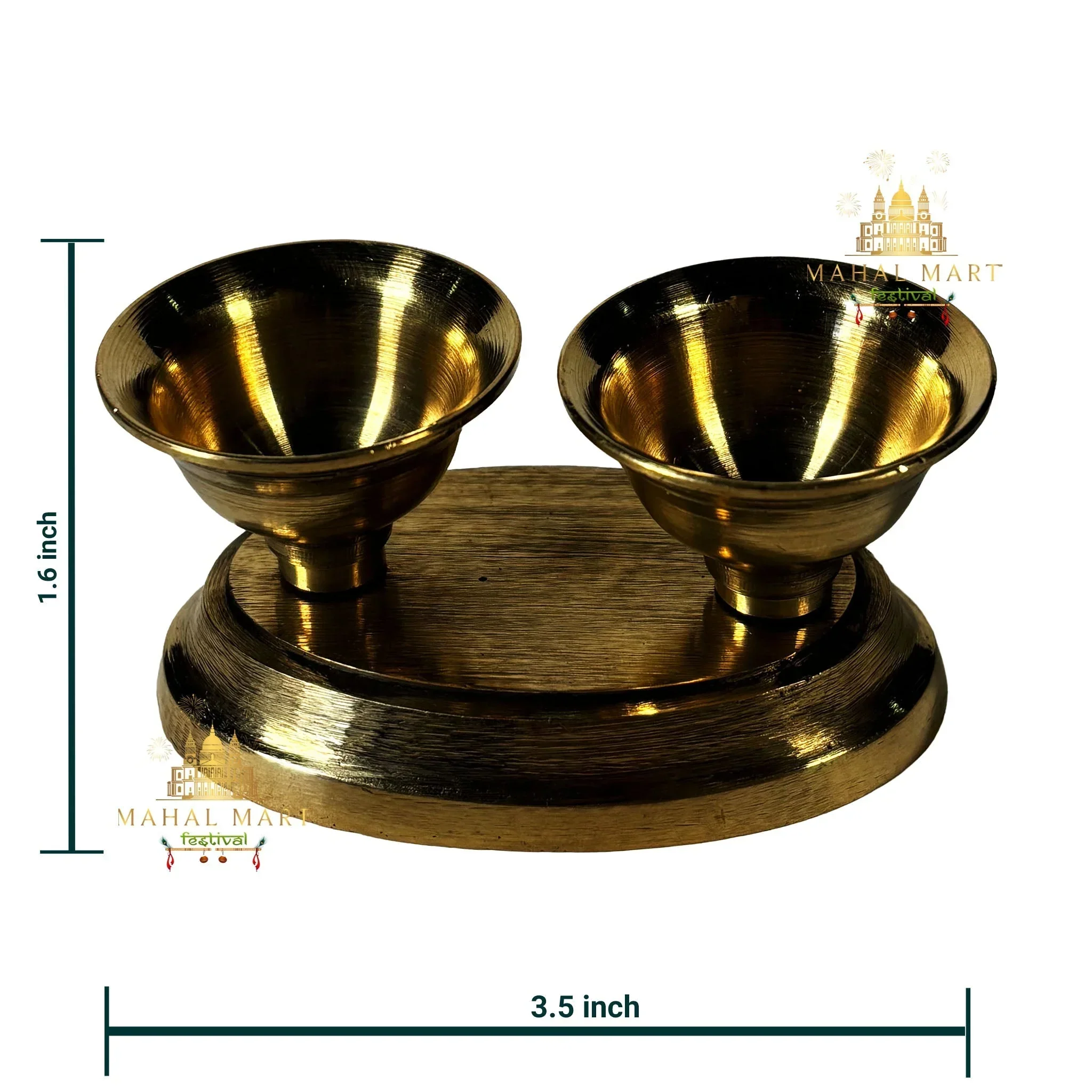 Brass Tika Dani (2 cups) - Image 2