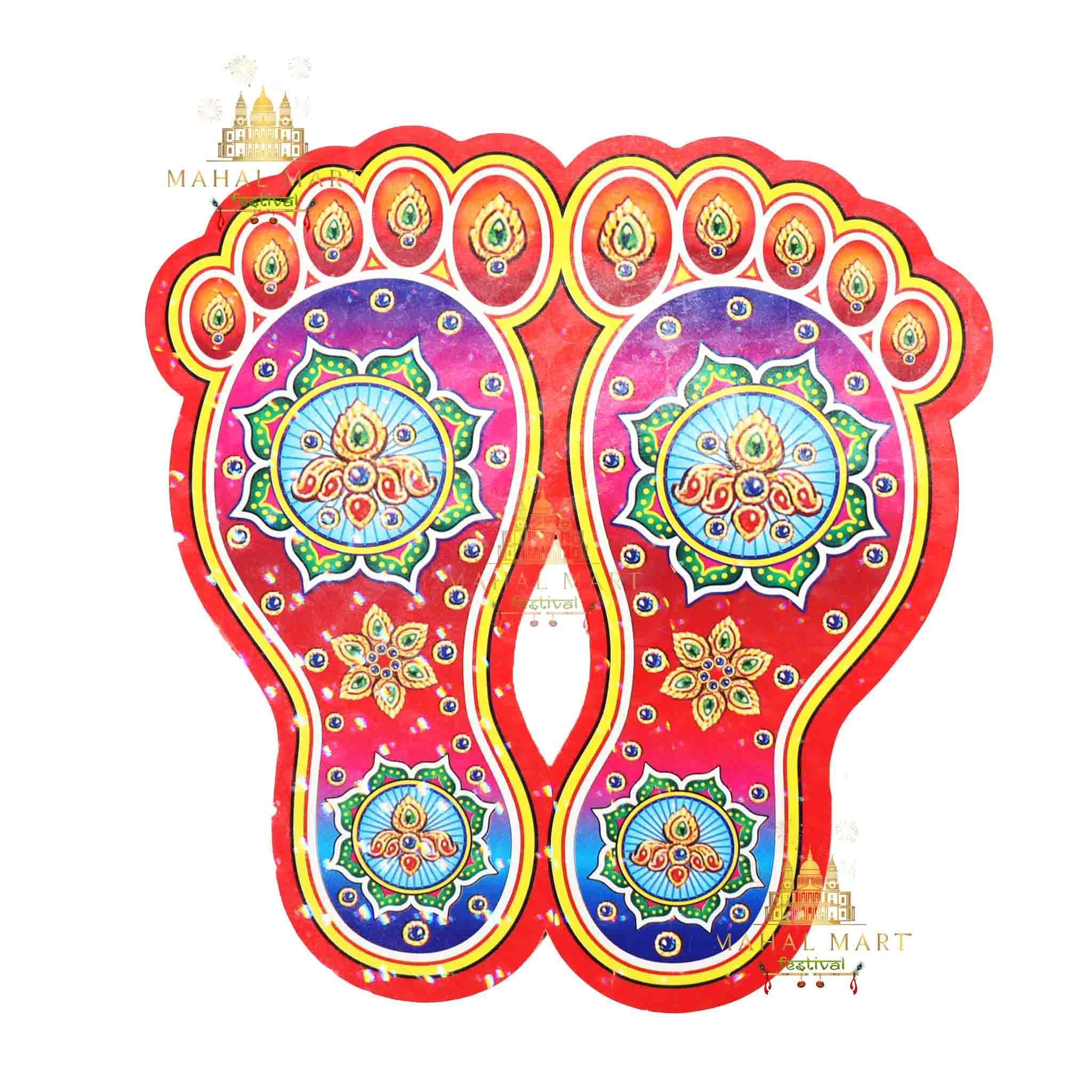 Diwali Laxmi Feet Sticker