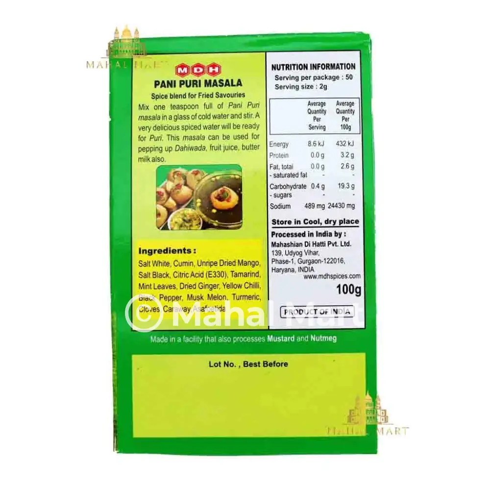 MDH Pani Puri Masala 100g - Image 2