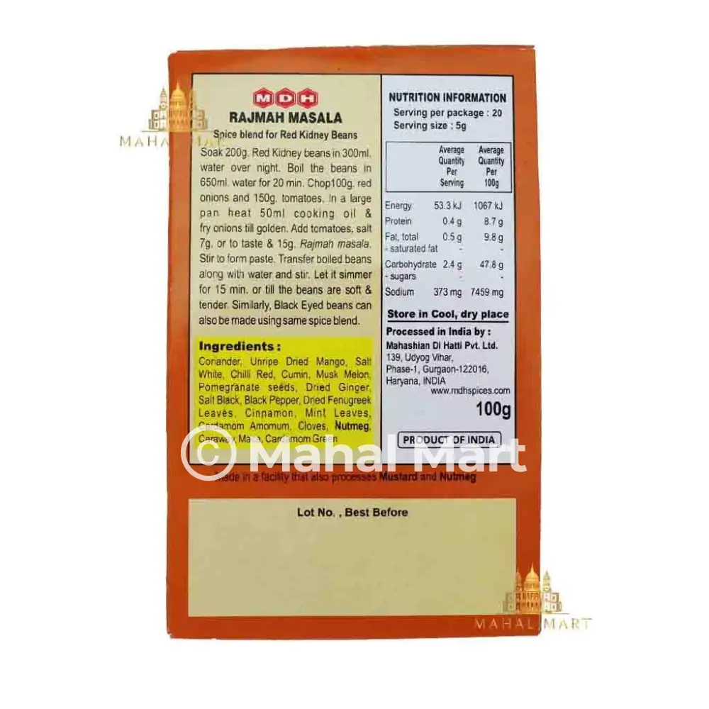 MDH Rajma Masala 100g - Image 2