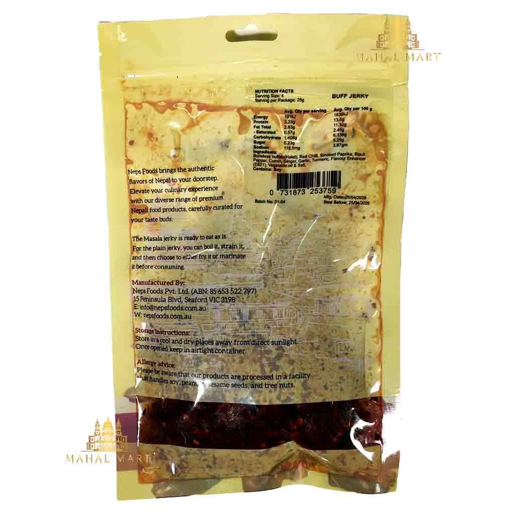 Neps Foods Buffalo Dry Meat Jerky/ Sukuti 100g - Image 2