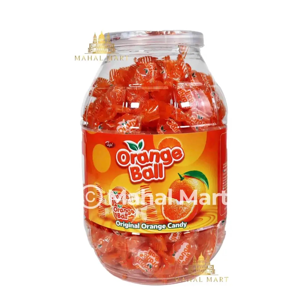 Orange Ball Candy Jar