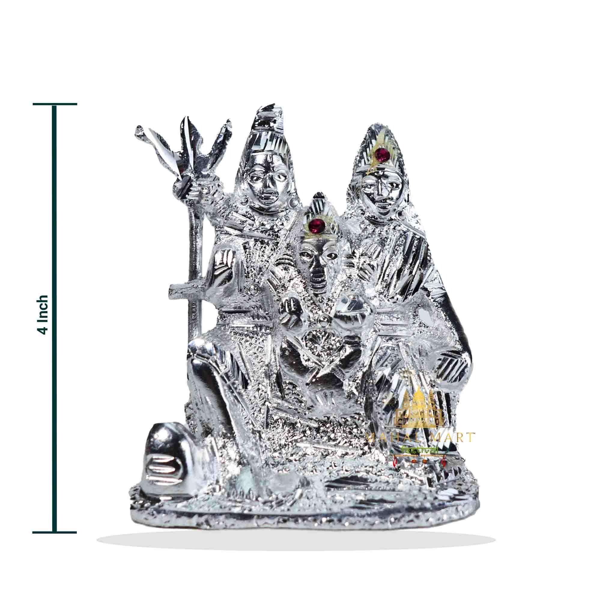 Shiv Pariwar in Silver-Painted - Image 2