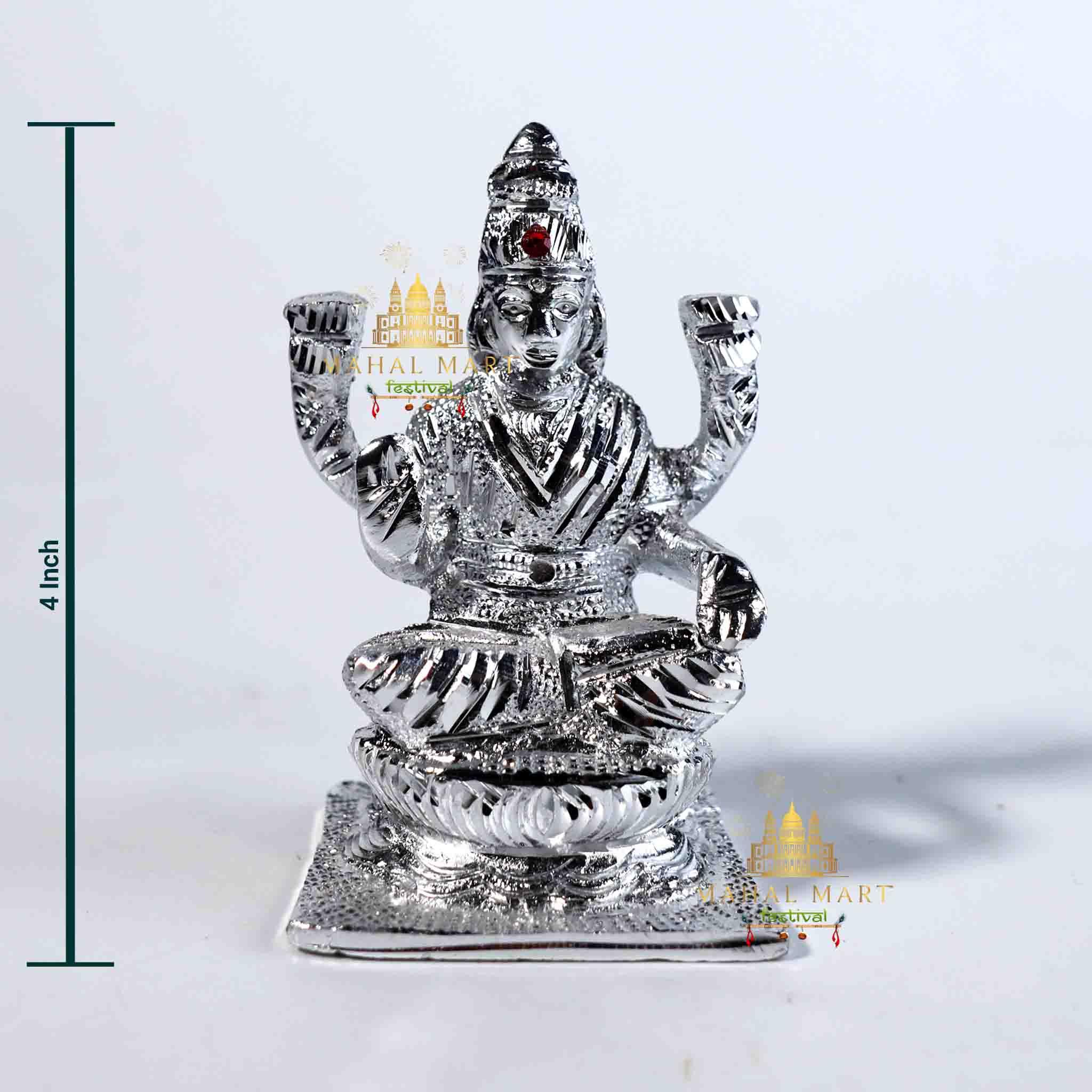 Silver-Painted Laxmi Mata - Image 2