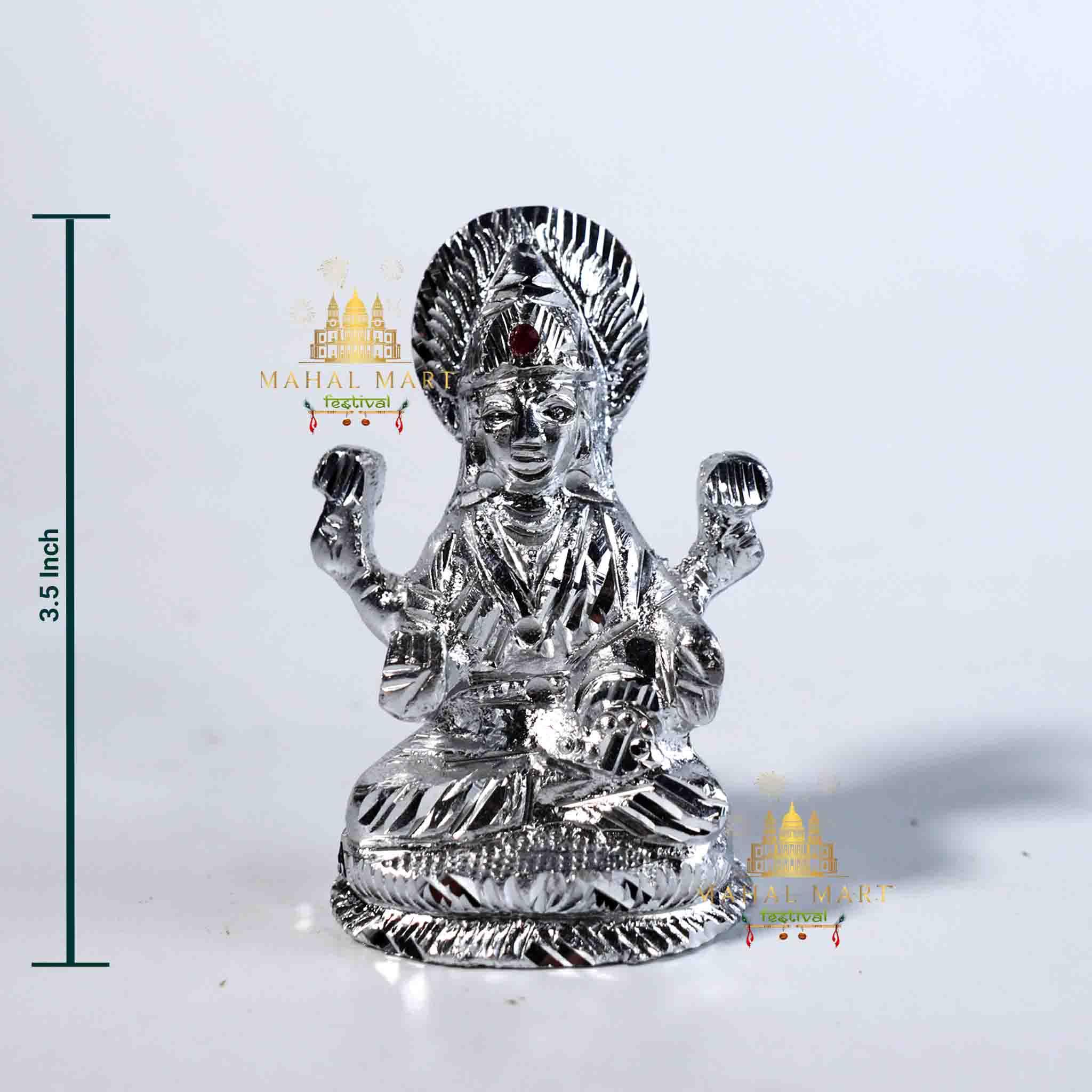 Silver-Painted Laxmi Mata - Image 3