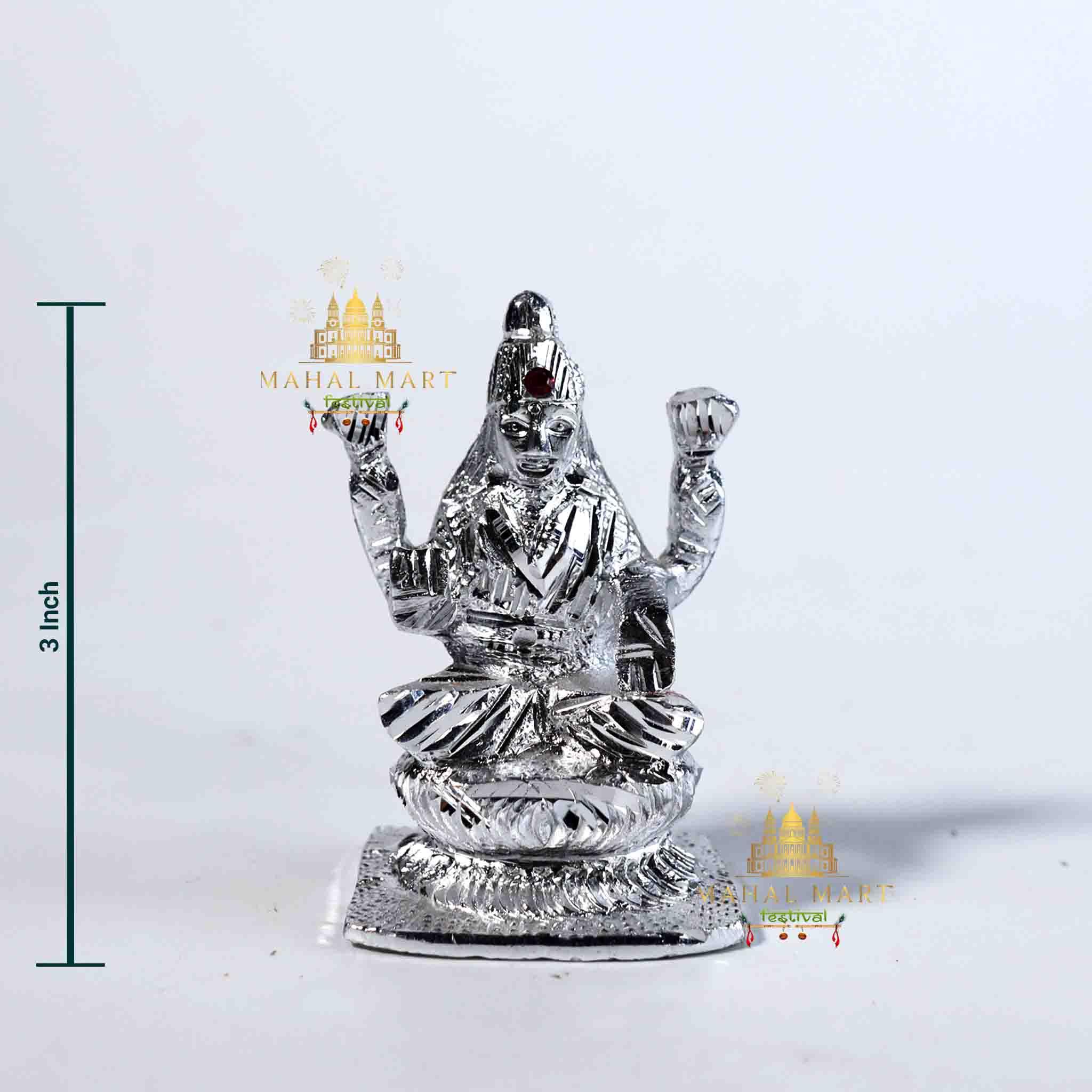 Silver-Painted Laxmi Mata - Image 4