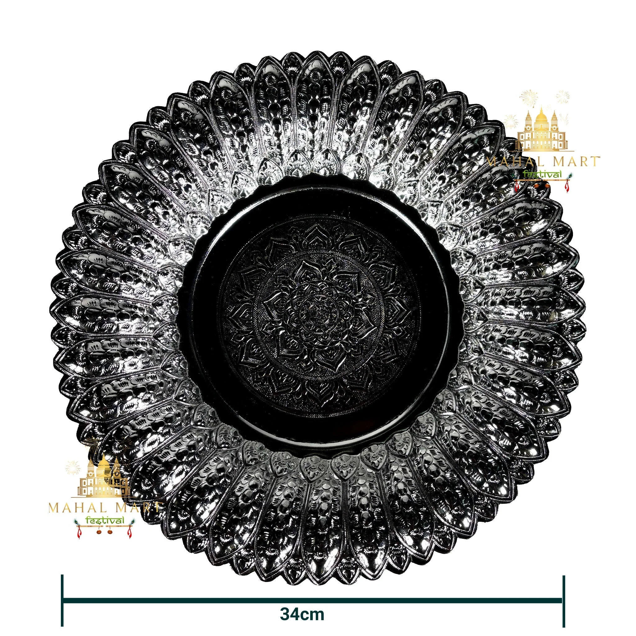 Silver Plated Tikadani/Tok Tray - Image 10