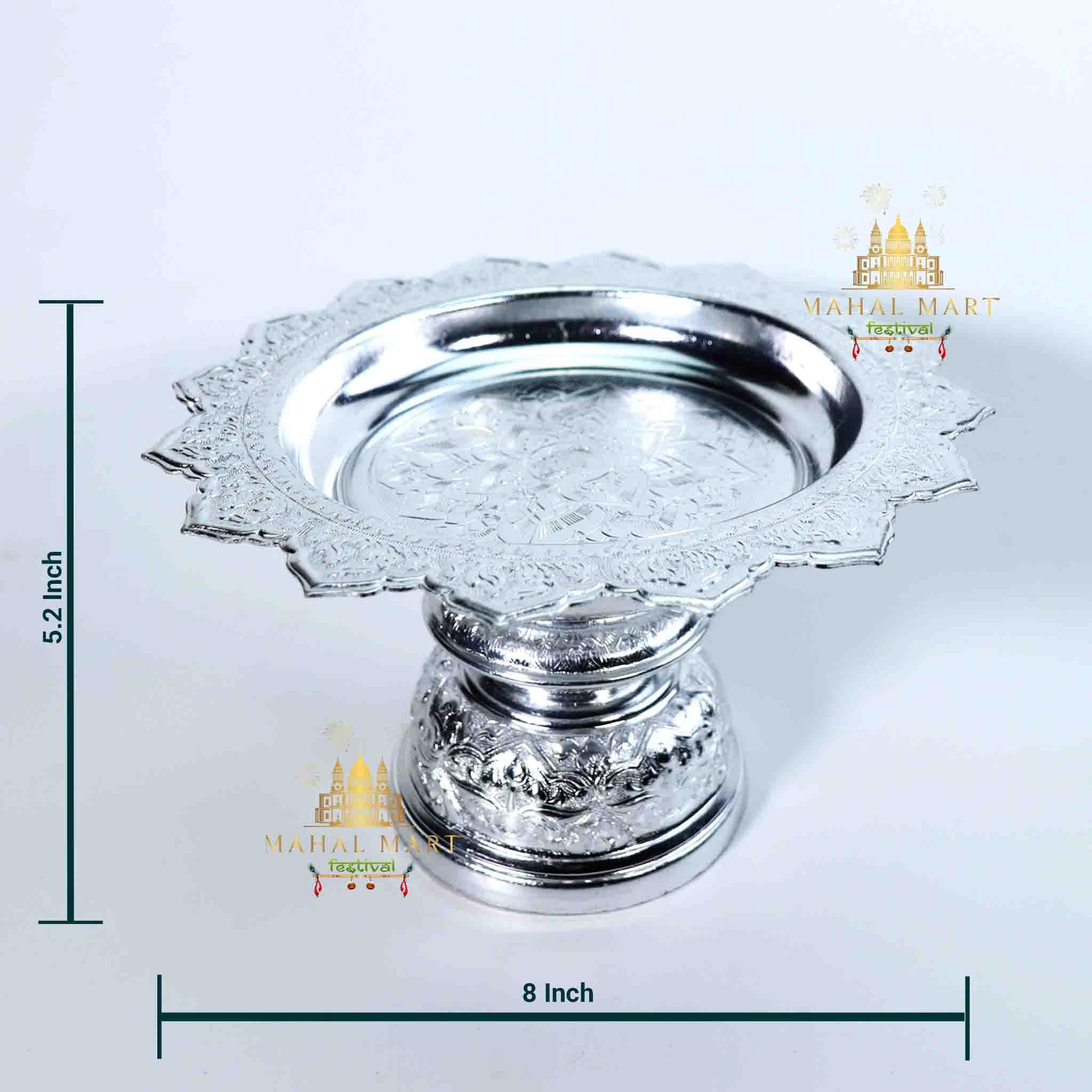 Silver Plated Tikadani/Tok Tray - Image 4
