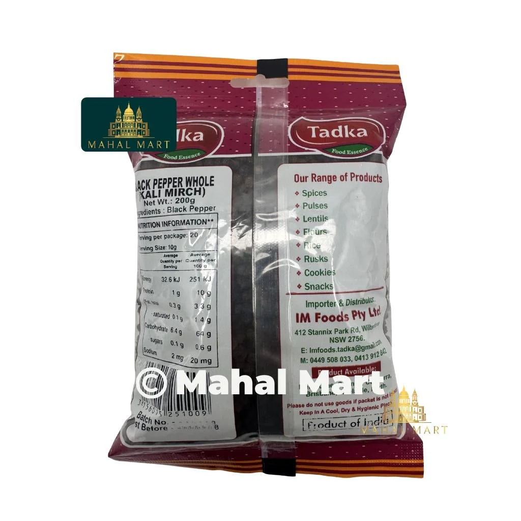Tadka Black Pepper Whole 200g - Image 2