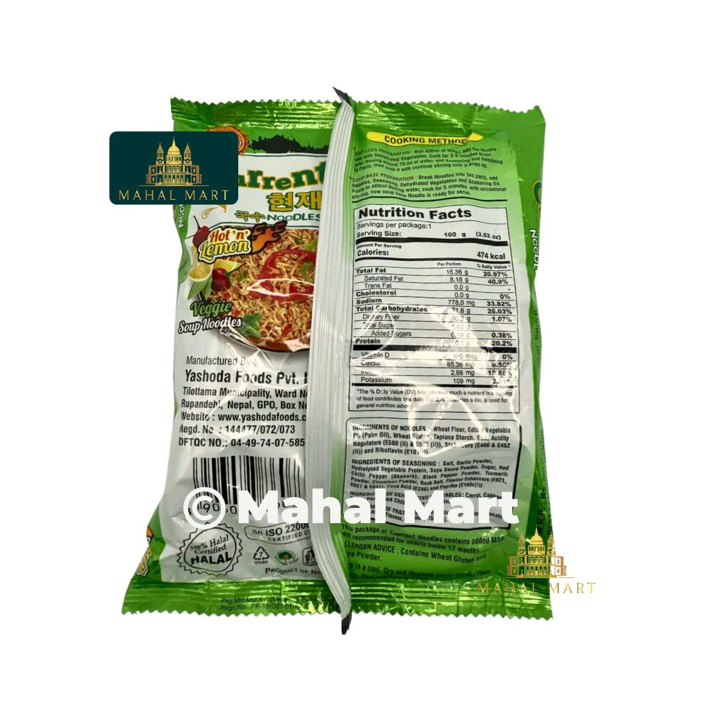 Yashoda Foods Current Veg Hot n Lemon 1pkt - Image 2